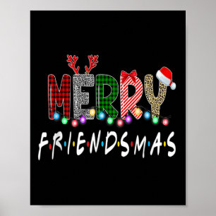 Merry Friendsmas Friends jul Matching Julafton G Poster