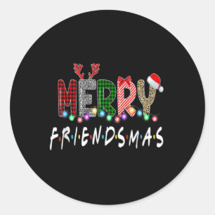 Merry Friendsmas Friends jul Matching Julafton G Runt Klistermärke