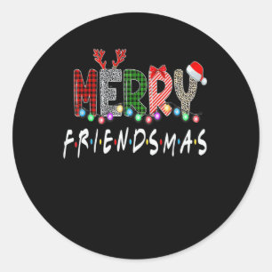 Merry Friendsmas jul Friends Matching Sweate Runt Klistermärke