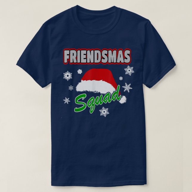 Merry Friendsmas Squad Friends Julafton Party Sant T Shirt (Design framsida)