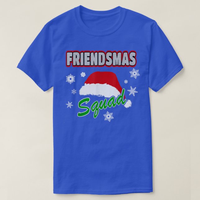 Merry Friendsmas Squad Friends Julafton PartySanta T Shirt (Design framsida)