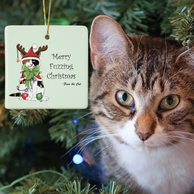 Merry Fuzzing-julklapp Julgransprydnad Keramik (Skapare uppladdad)