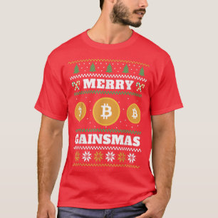 Merry Gainsmas Bitcoin Ugly jul Sweater T Shirt