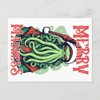 Merry Galenhet - Cthulhu Santa Stare Vykort