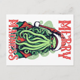 Merry Galenhet - Cthulhu Santa Stare Vykort