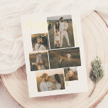 Merry | Gallery Wall 6 Photo Collage jul<br><div class="desc">Ge dina julkort en gnistra med äkta folie av guld, silver eller ro guld! Visa dina favoritfamiljestunder med det här fotopapportet för julfolie i snyggt med trendigets galleriväggslayout. Med sex fotokortplatser i olika storlekar kan du blanda porträtt, landskap och fyrkantiga bilder av mysiga familjereserver, helgdag eller festliga val. "Merry" är...</div>