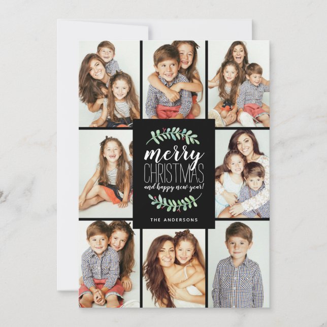 Merry Garland Helgdag 8-Photo Collage jul (Framsida)