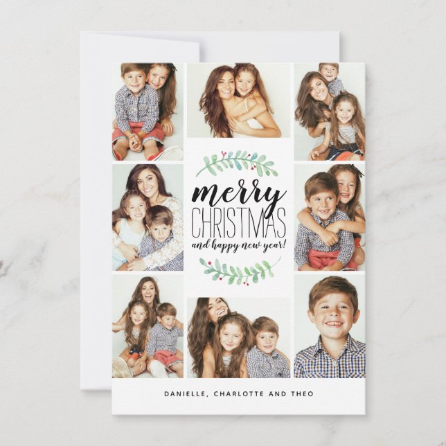 Merry Garland Helgdag 8-Photo Collage jul (Framsida)