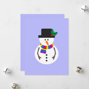 Merry & Gay Snögubbe - platt julkort