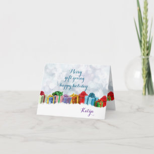 Merry Gift Ge Personlig Snö Surprise Kort