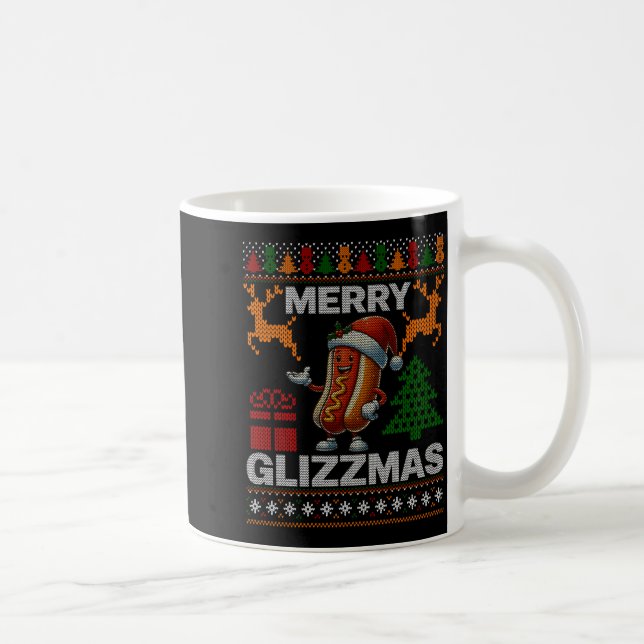 Merry Glizzmas -christmas Glizy Matching Family Ug Kaffemugg (Höger)