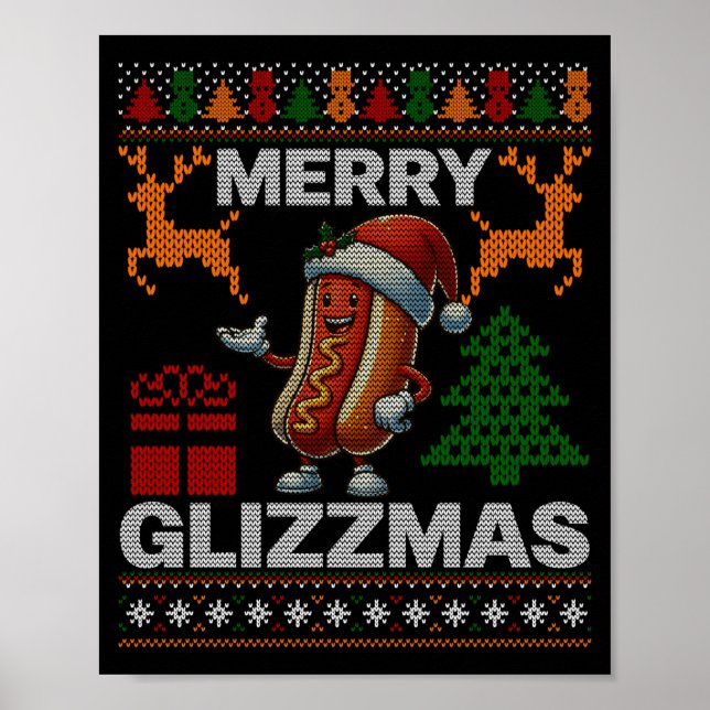 Merry Glizzmas -christmas Glizy Matching Family Ug Poster (Framsidan)