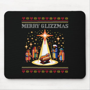 Merry Glizzmas Tacky Funny God jul Hett Hund Musmatta