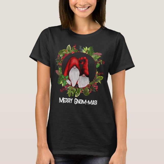 Merry Gnom-mas med Jolly Gnomes T Shirt (Framsida)
