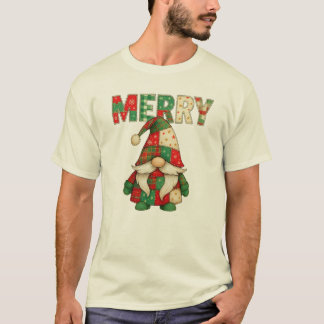 Merry Gnome Helgdag Cheer T Shirt