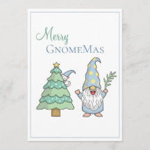 Merry GnomeMas Julgran Gnome Helgdag Card