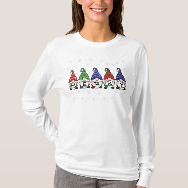 Merry Gnomes T Shirt (Framsida)