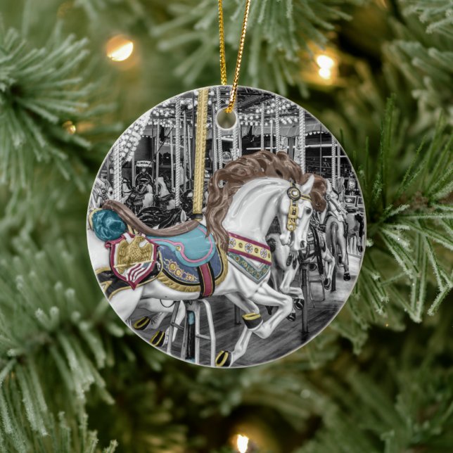 Merry Go Round Carousel Julgransprydnad Keramik (Träd)