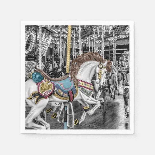Merry Go Round Carousel Pappersservett (Framsidan)