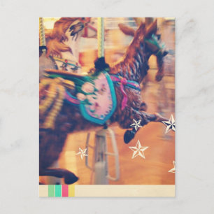 Merry Go Round Goat Helg Vykort