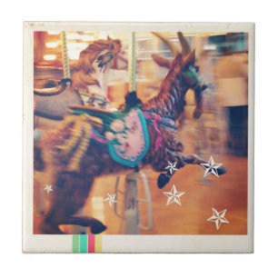 Merry Go Round Goat Kakelplatta