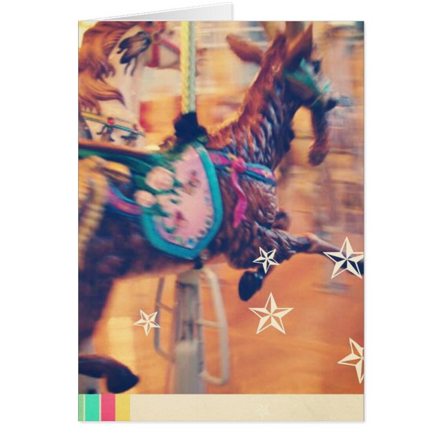 Merry Go Round Goat, Tillfällen Blank Hälsning Hälsningskort (Framsidan)