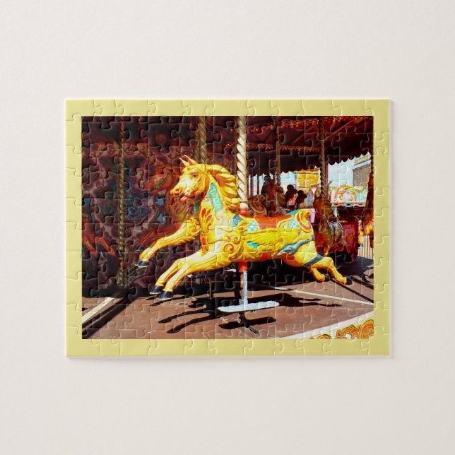 Merry-go-round-häst Pussel (Horisontell)