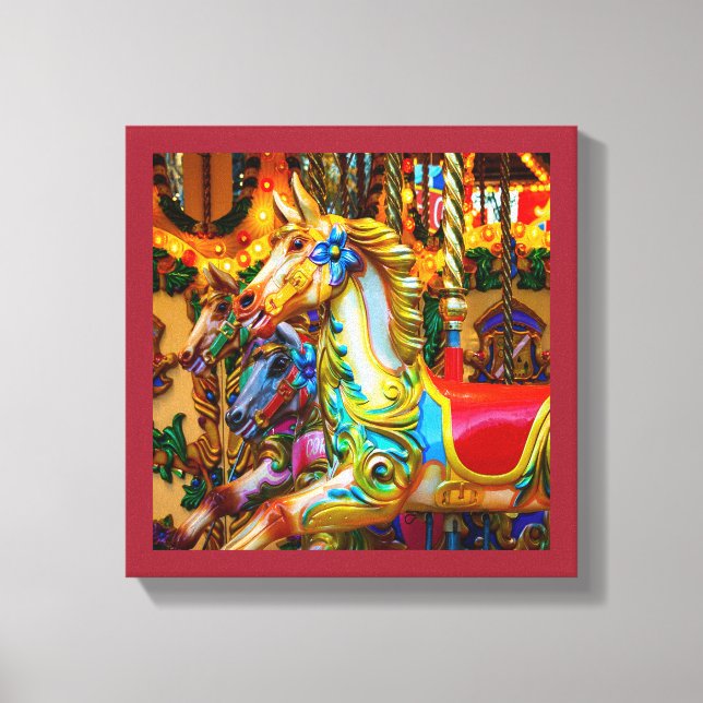 Merry-go-round-häst serie 28 canvastryck (Framsida)