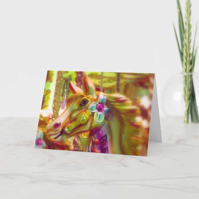 Merry-go-round Horse Helgkort (Framsida)