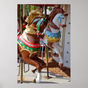 Merry-Go Round Horses Poster