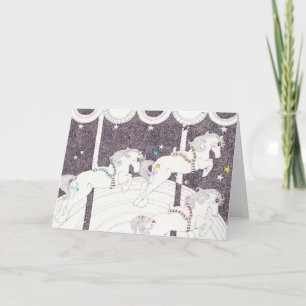 Merry Go Round och Round Helgkort