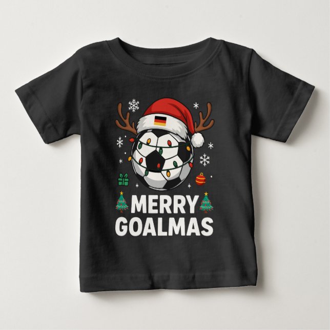 Merry Goalmas - Funny Soccer Christmas T Shirt (Framsida)