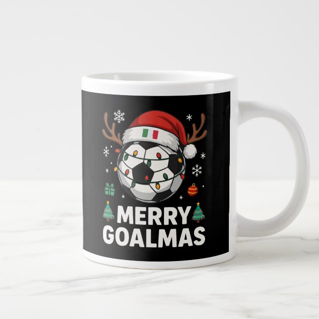 Merry Goalmas Italy - Funny Soccer Christmas Jumbo Mugg (Höger)