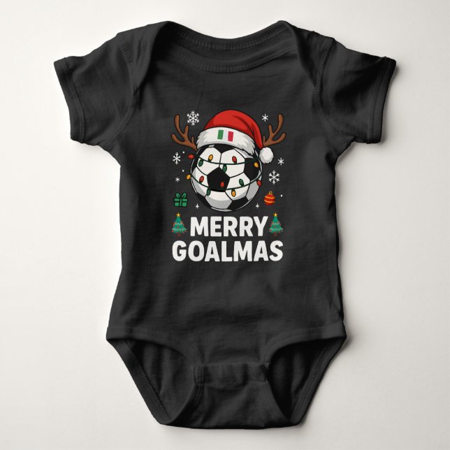 Merry Goalmas Italy - Funny Soccer Christmas T Shirt (Framsida)