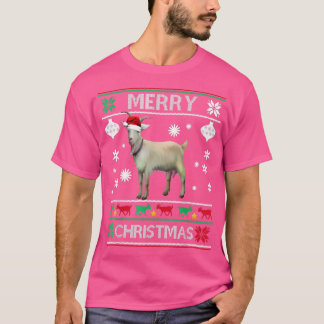 Merry Goatmas jul Goat Älskare Ugly jul T Shirt