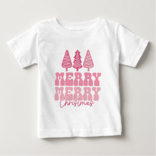 Merry God jul - Rosa Helgdag Design T Shirt