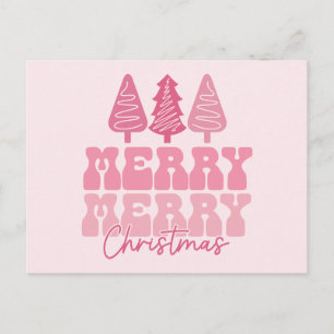 Merry God jul - Rosa Helgdag Design Vykort