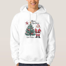 Merry God jul Santa Hoodie - Festive Holid