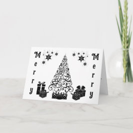 Merry God jul Träd Chistmas Helgkort