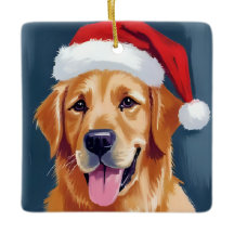 Merry Golden Retriever | Santa Hat Hund jul