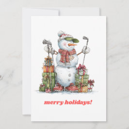 Merry Golfer Julhälsningar Card Julkort