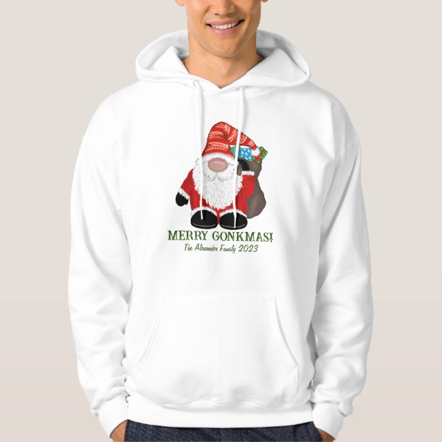 Merry Gonkmas! Christmas design for gonk lovers! Hoodie (Framsida)