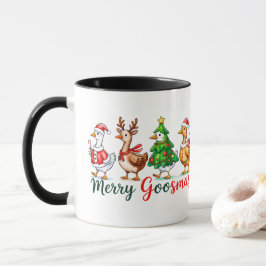 Merry Goosmas Christmas Funny Goose Tri-Blend Shir Mugg