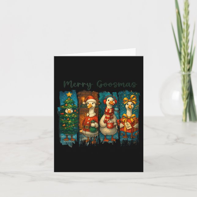 Merry Goosmas - Just A Jolly Goose - Christmas Goo Kort (Framsida)