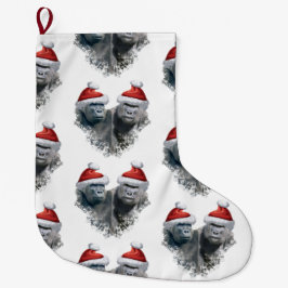 Merry Gorilla Christmas Stor Julstrumpa