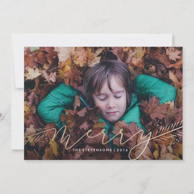 Merry Gräs Helgdag Photo Card Julkort (Framsida)