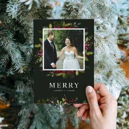 Merry Greenery Photo Julkort