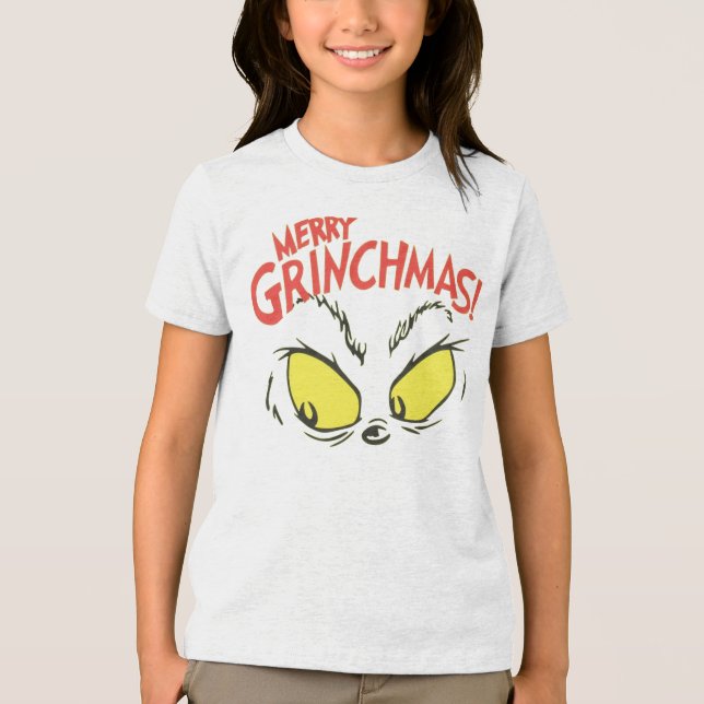 💚 merry grinchmas | Funny Christmas Tee | (Framsida)