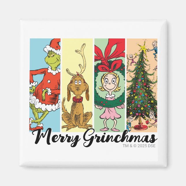 Merry Grinchmas Holiday Collage Magnet (Framsidan)