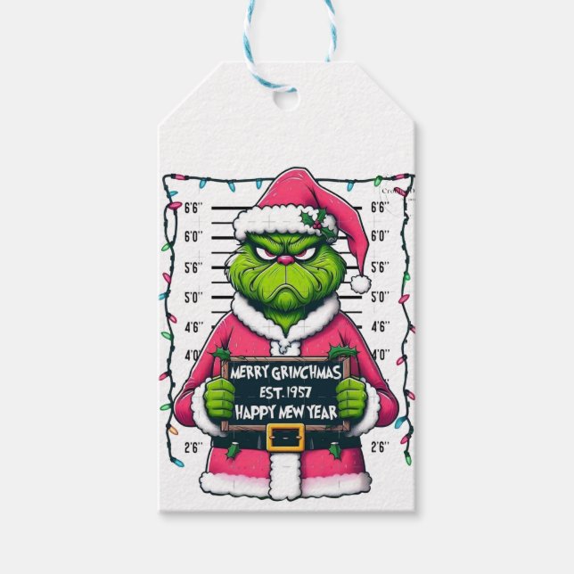 💚 Merry Grinchmas  Presentetikett (Framsidan)